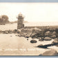 SOUTH CASCO ME LIGHT HOUSE ANTIQUE REAL PHOTO POSTCARD RPPC