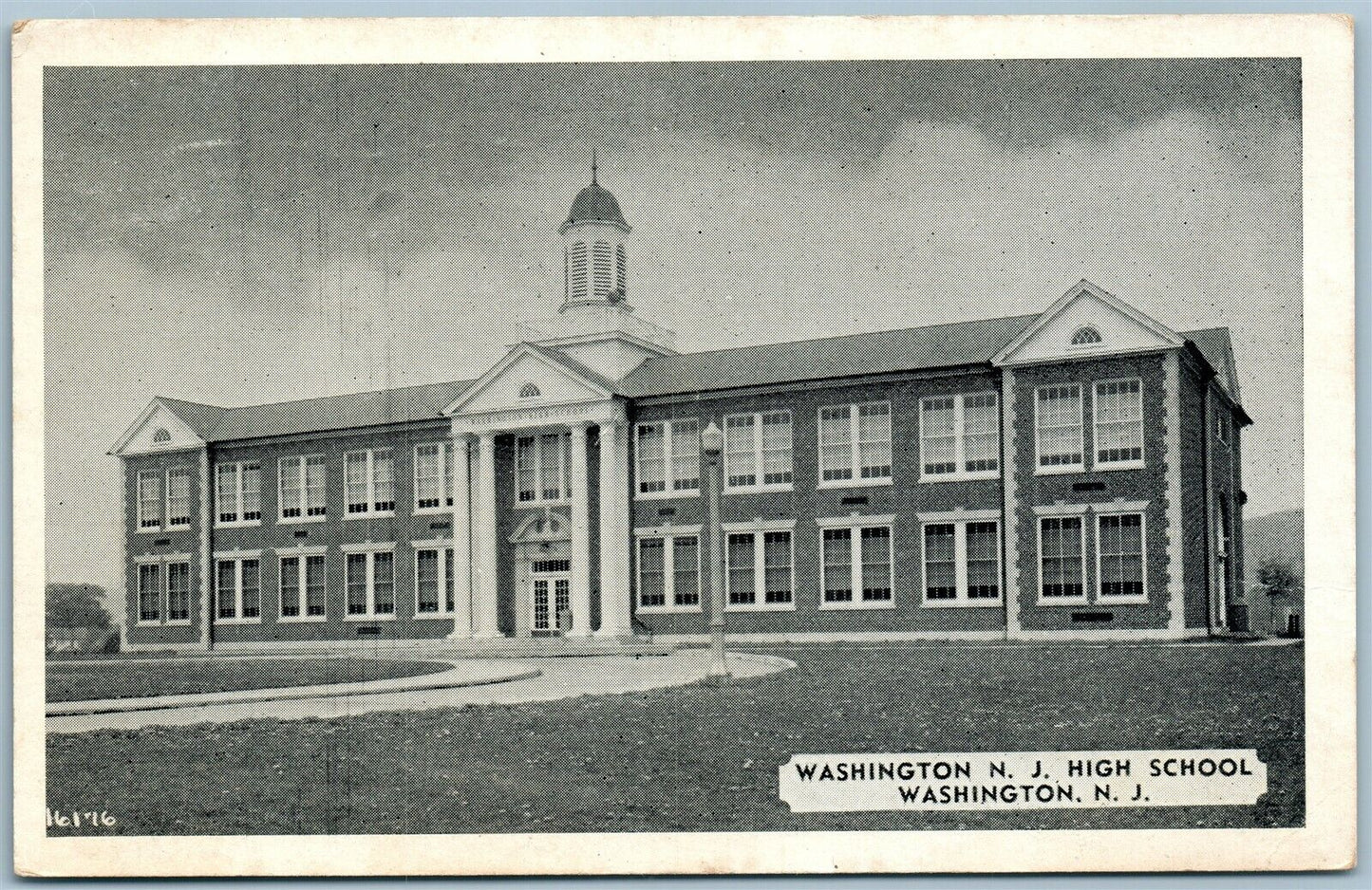 WASHINGTON NJ HIGH SCHOOL VINTAGE POSTCARD
