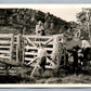 WOLF WYO EATON'S RANCH SADDLING A BRONC ANTIQUE REAL PHOTO POSTCARD RPPC