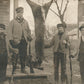 DEER HUNTERS w/ RIFLES ANTIQUE REAL PHOTO POSTCARD RPPC