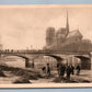 FRANCE NOTRE DAM ANTIQUE POSTCARD 1925 INT'L EXHIBITION of MODERN ART STAMP