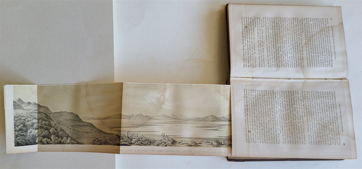 1852 EXPLORATION & SURVEY of VALLEY GREAT SALT LAKE of UTAH antique ILLUSTRATED