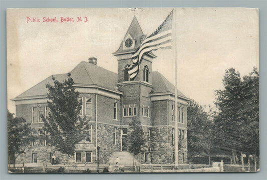 BUTLER NJ PUBLIC SCHOOL ANTIQUE POSTCARD