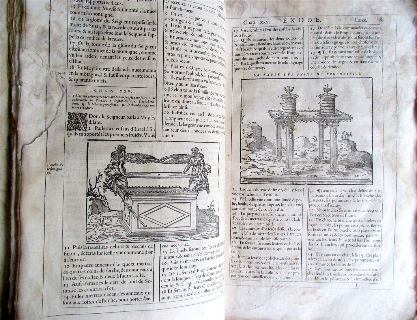 1585 LEUVEN BIBLE illustrated MASSIVE FOLIO antique in FRENCH La Saincte Bible