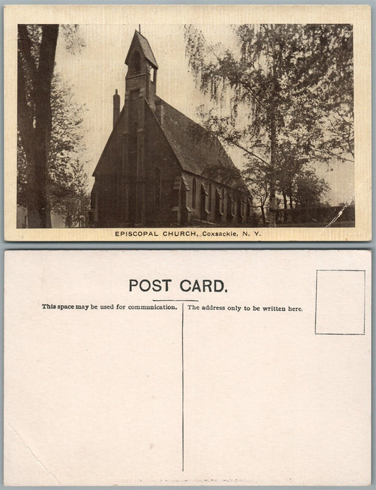 COXSACKIE N.Y. EPISCOPAL CHURCH VINTAGE POSTCARD