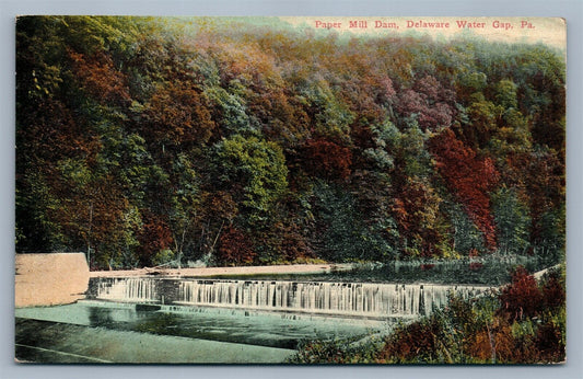 DELAWARE WATER GAP PA PAPER MILL DAM ANTIQUE POSTCARD