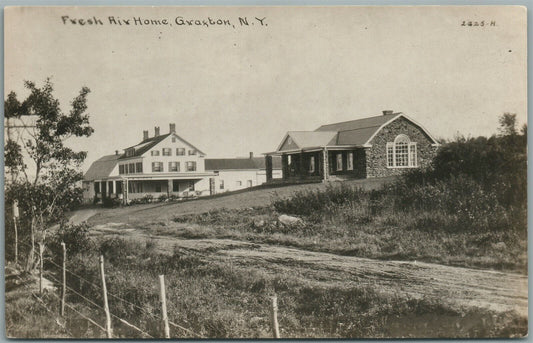 GRAFTON NY FRESH AIR HOME VINTAGE REAL PHOTO POSTCARD RPPC