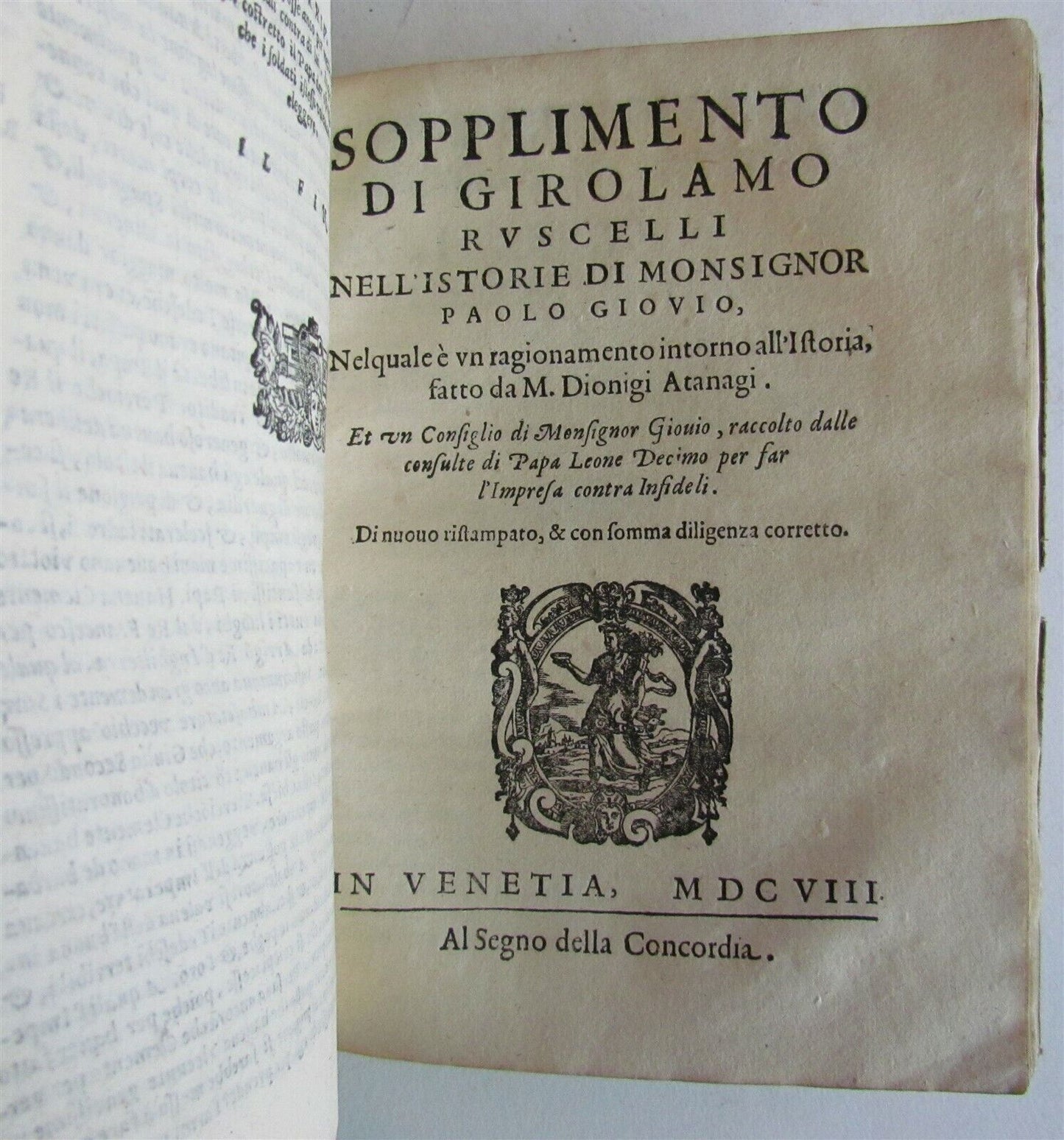 1608 MEDIEVAL HISTORY by Paolo Giovio antique 17h cent LA SELVA DI VARIA ISTORIA