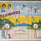 1905 CIRCUS POSTER THE WICHMANNS TELEPHON WIRE ACT rare antique AUTHENTIC