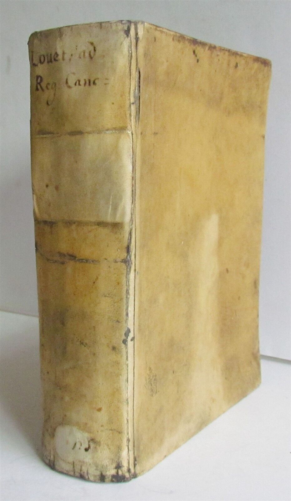 1656 LAW BOOK Georgii Lovetii Commentaria Caroli Molinaei VELLUM antique