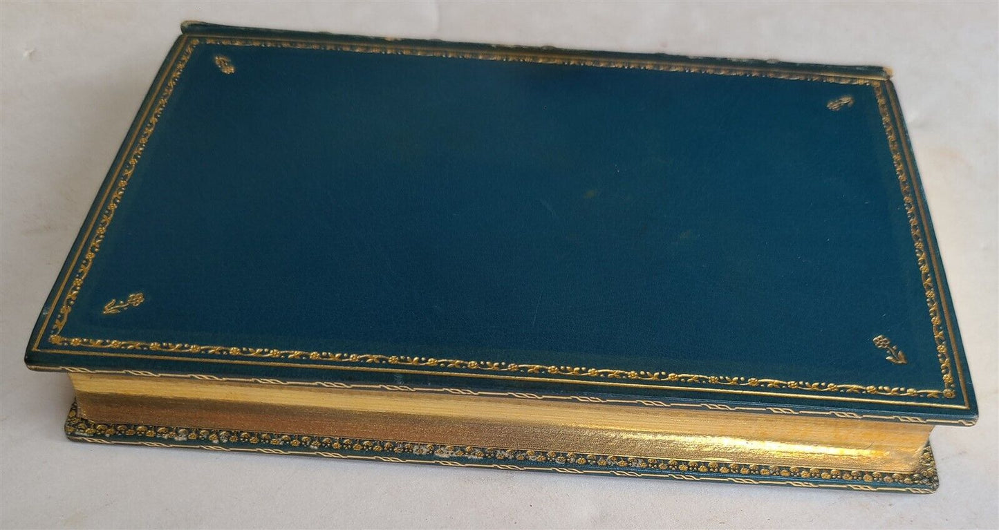 1928 AN ANTHOLOGY of MODERN VERSE antique SIGNED DECORATIVE MOROCCO BINDING