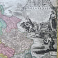 1739 LARGE MAP OF SILESIA POLAND OELSNENSIS antique 25 by 34 3/4"