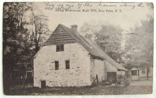 ELTING HOMESTEAD BUILT 1735 NEW PALTZ N.Y. VINTAGE 1947 POSTCARD