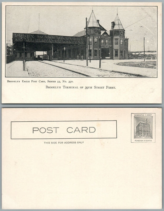 BROOKLYN N.Y. TERMINAL OF 39th STREET FERRY ANTIQUE UNDIVIDED POSTCARD