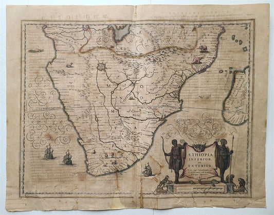 1644 MAP of SOUTH AFRICA rare AUTHENTIC