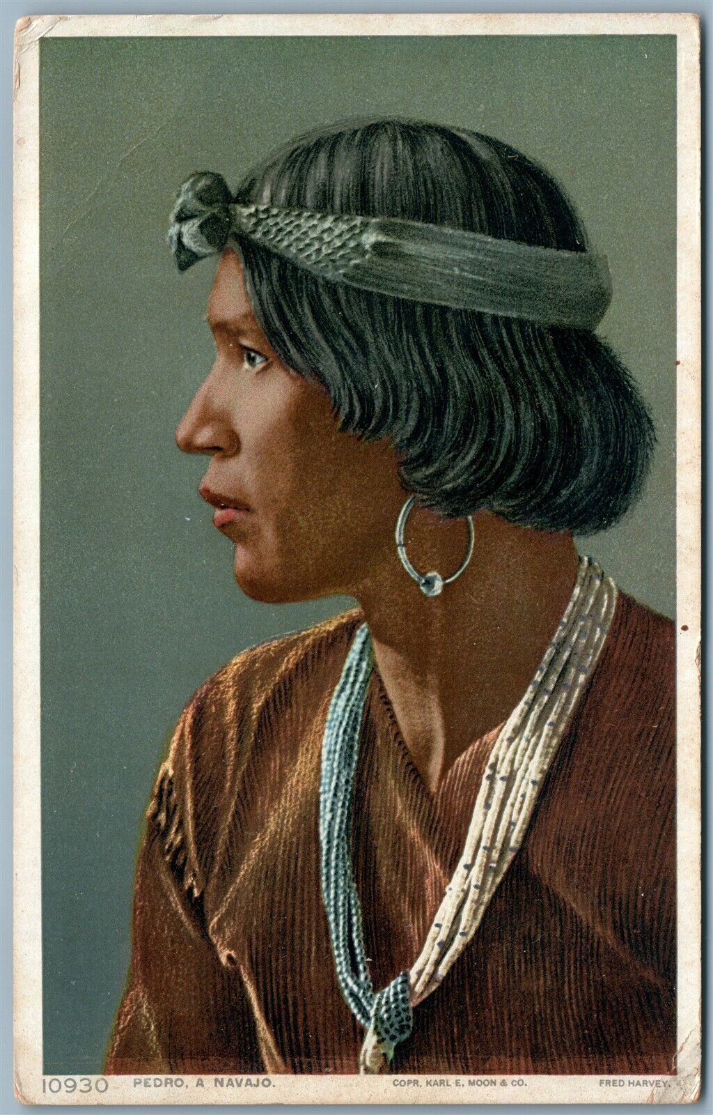 NAVAJO INDIAN PEDRO NAVAHO RESERVATION NORTHERN ARIZONA ANTIQUE POSTCARD