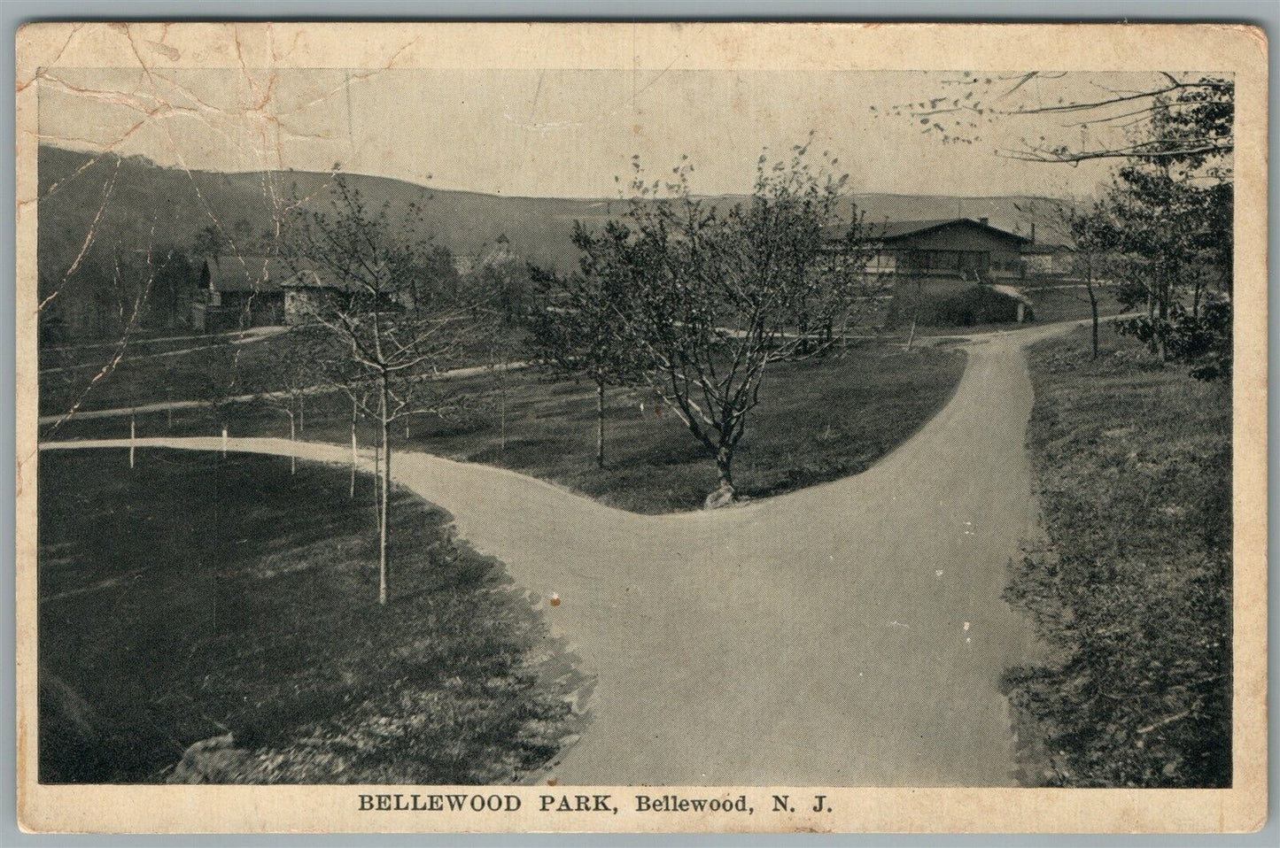 BELLEWOOD NJ PARK ANTIQUE POSTCARD