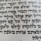 TORAH SCROLL FRAGMENT MANUSCRIPT on VELLUM VINTAGE BIBLE 14.5 x 18.5"