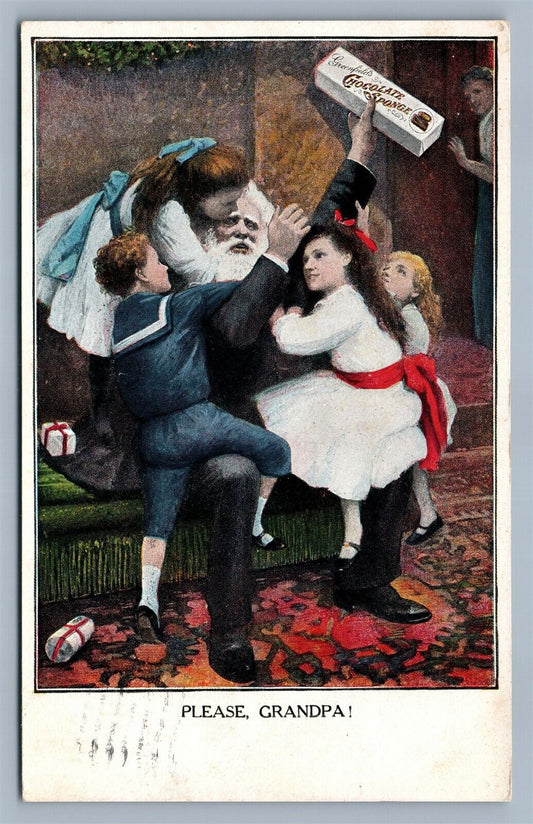 CHOCOLATE ADVERTISING GREENFIELDS SON & CO. NEW YORK ANTIQUE POSTCARD