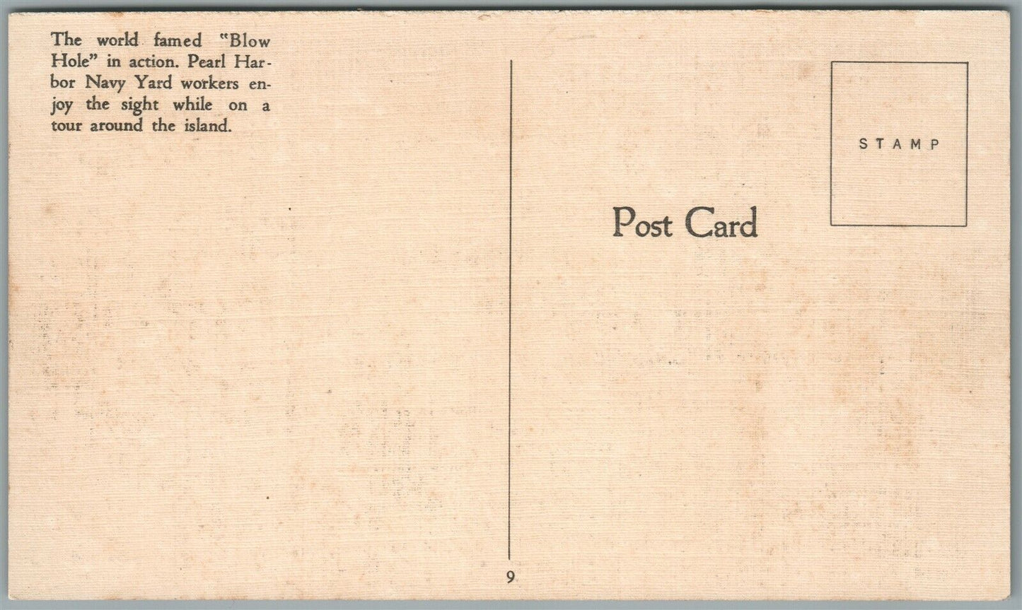 PEARL HARBOR NAVY YARD WORKERS VINTAGE POSTCARD