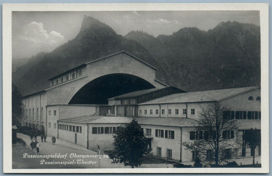 PASSIONSSPIELDORF OBERAMMERGAU THEATER GERMANY VINTAGE REAL PHOTO POSTCARD RPPC