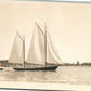 KENNEBUNKPORT ME SAILING SCENE ANTIQUE REAL PHOTO POSTCARD RPPC