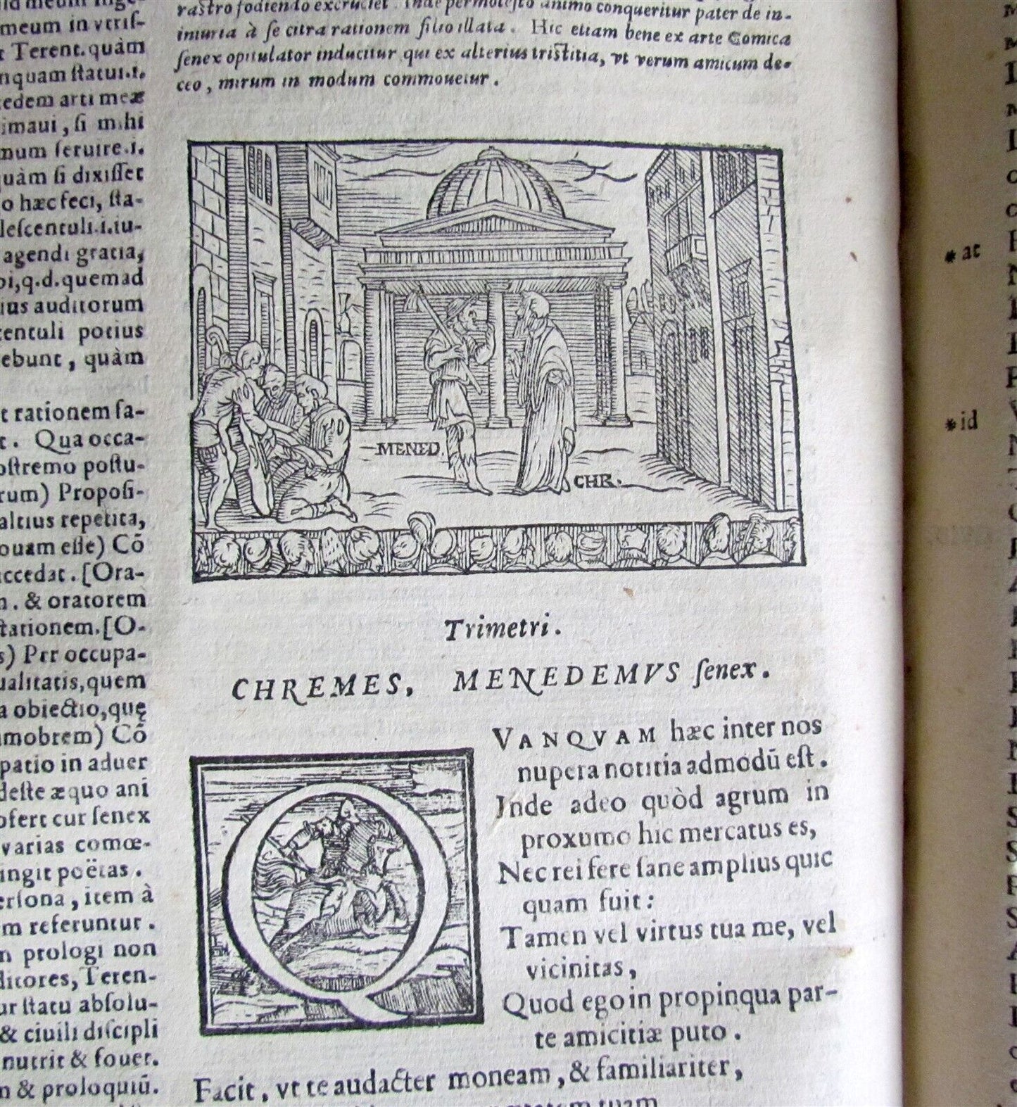 1567 COMOEDIAE SEX by TERENCE ILLUSTRATED VELLUM BINDING ANTIQUE 16th CENTURY