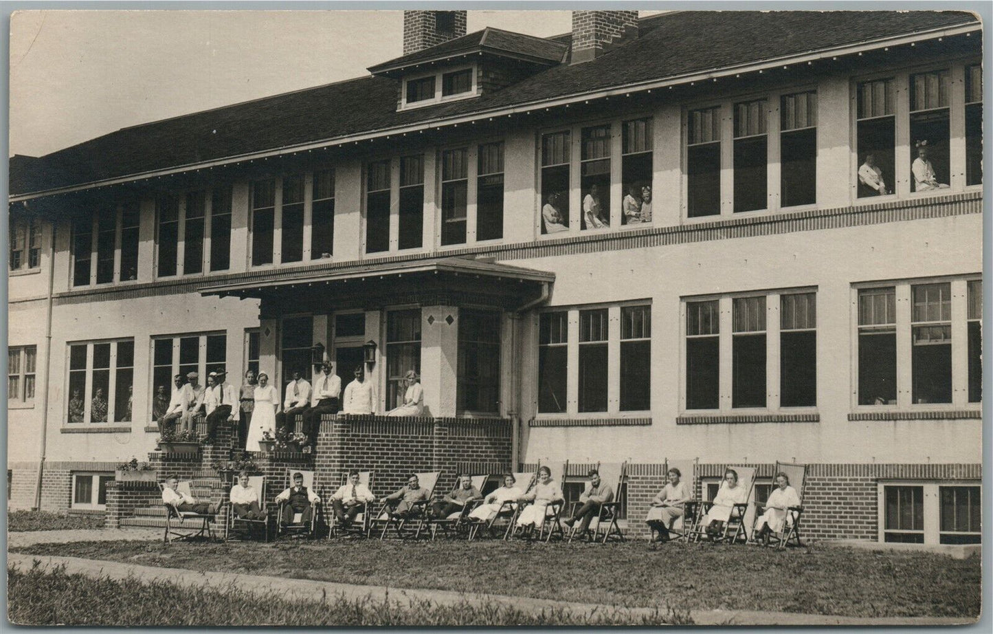 HOSPITAL ANTIQUE REAL PHOTO POSTCARD RPPC