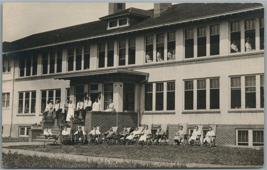 HOSPITAL ANTIQUE REAL PHOTO POSTCARD RPPC