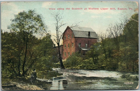EASTON PA WALTERS UPPER MILL ANTIQUE POSTCARD