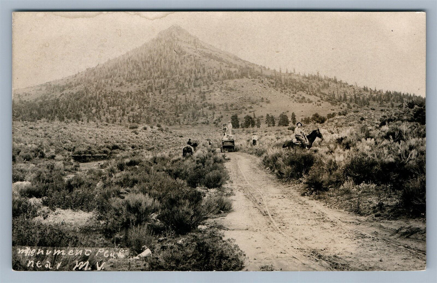 MONUMENT PEAK CA ANTIQUE REAL PHOTO POSTCARD RPPC