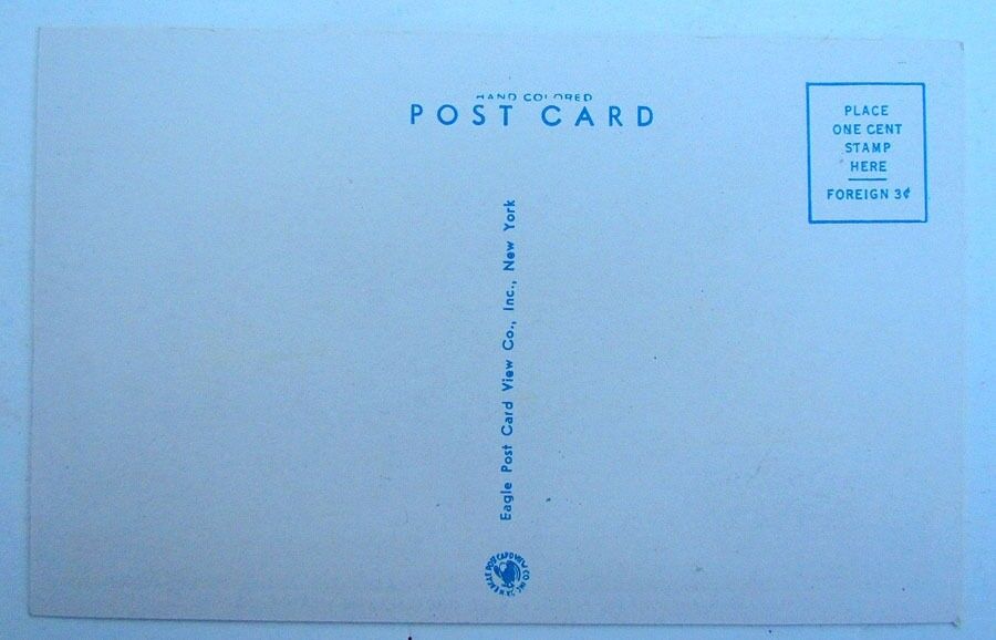 VINTAGE POSTCARD - MORAVIAN PARSONAGE PARISH HOUSE CHURCH EGG HARBOR NJ