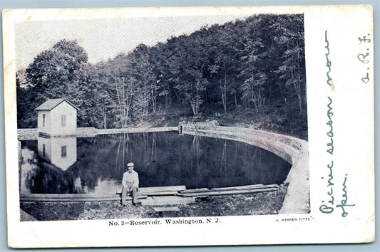 WASHINGTON NJ RESERVOIR ANTIQUE POSTCARD