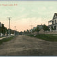 TUPPER LAKE NY LAKE STREET ANTIQUE POSTCARD