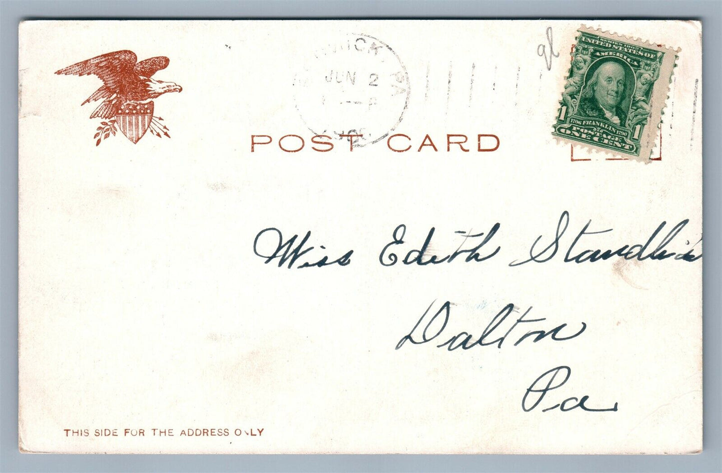 BERWICK PA EAST FRONT STREET ANTIQUE POSTCARD