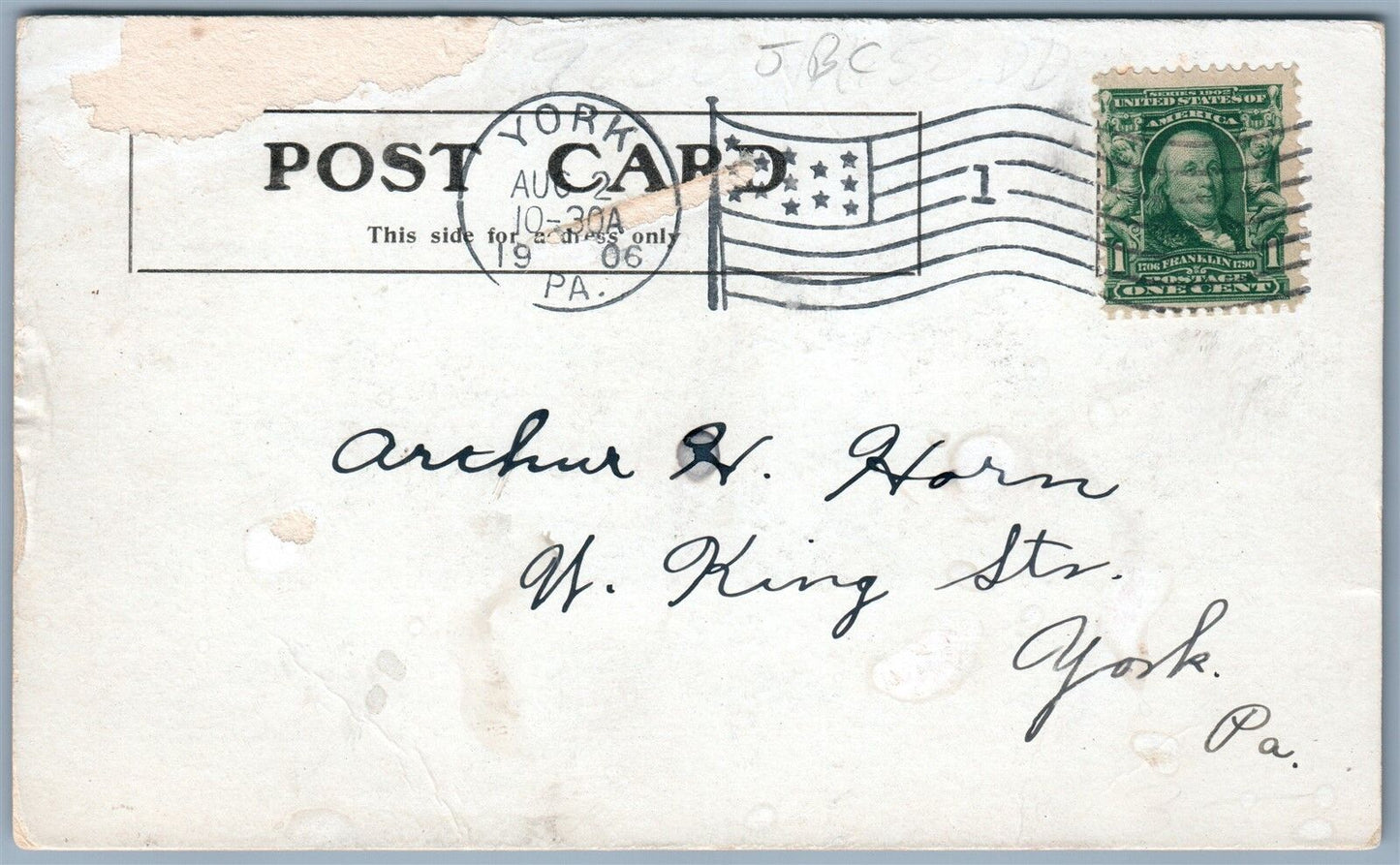 LOYSVILLE PA TRESSLER ORPHANS' HOME 1906 UNDIVIDED ANTIQUE POSTCARD