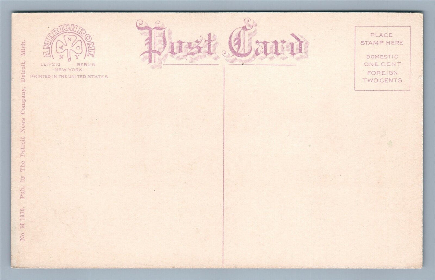 GROSSE POINT DETROIT MI COUNTRY CLUB ANTIQUE POSTCARD