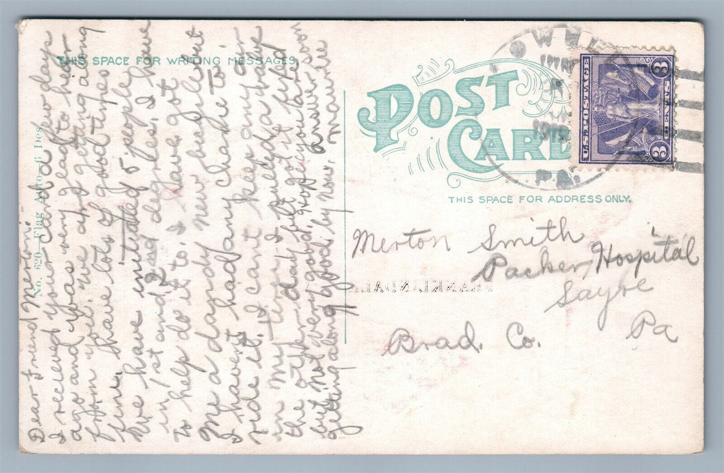 FRANKLINDALE PA KISSING COUPLES IN OLD CAR ANTIQUE POSTCARD