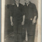 2 US NAVY SAILORS ANTIQUE REAL PHOTO POSTCARD RPPC
