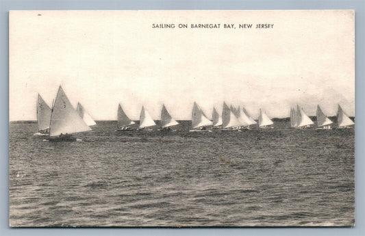 BARNEGAT BAY NJ SAILING VINTAGE POSTCARD