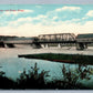 BANGOR ME BREWER BRIDGE 1910 ANTIQUE POSTCARD