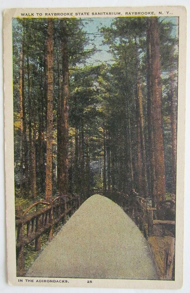 VINTAGE POSTCARD WALK TO RAYBROOKE STATE SANITARIUM RAYBROOKE NY