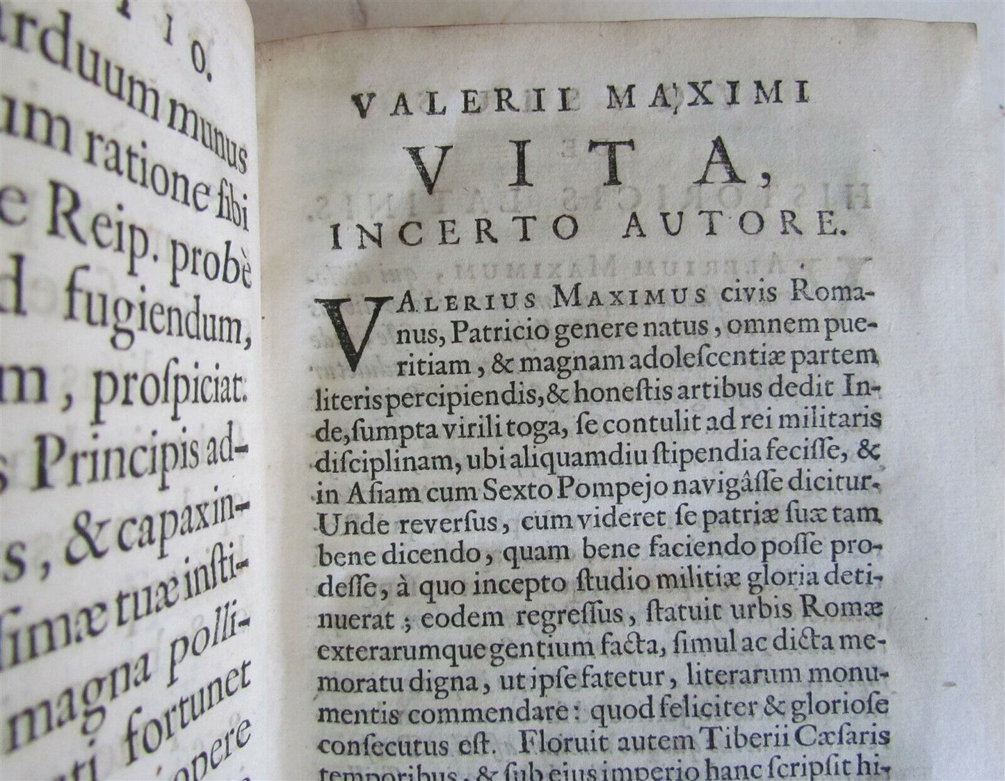 1660 Valerius Maximus Cum Selectis Observati ANTIQUE VELLUM BINDING