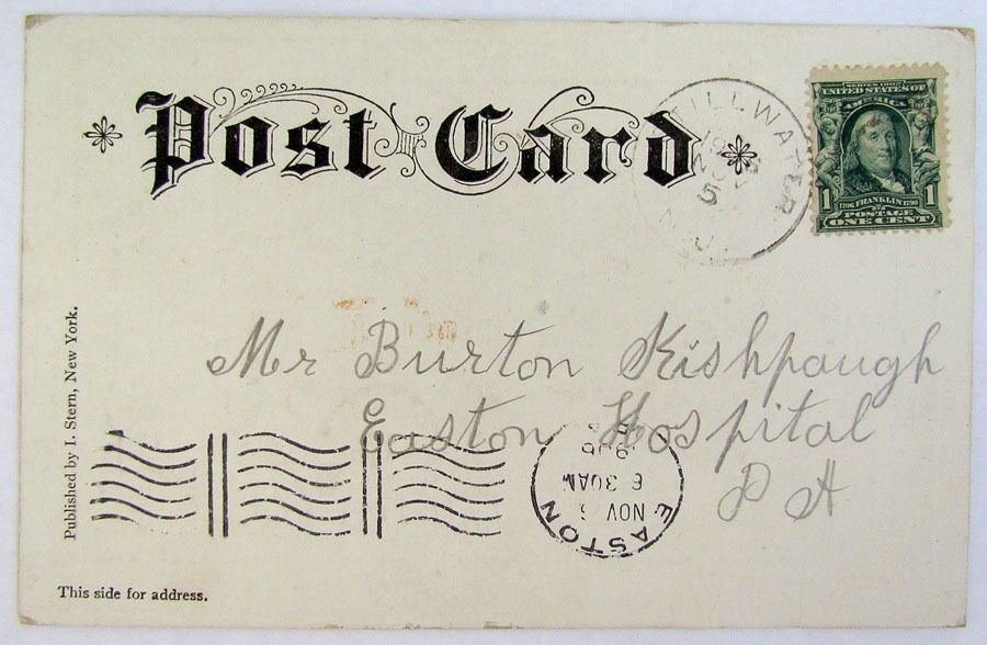 1906 ANTIQUE POSTCARD - YOU AUTO COME TO STILLWATER N.J. SOON old car