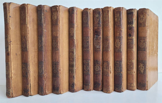 1782 POETICAL WORKS of GEOFFREY CHAUCER antique 11 VOLUMES in ENGLISH