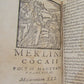 1585 ILLUSTRATED MACARONIC POETRY MERLINI COCAII antique 16th CENTURY