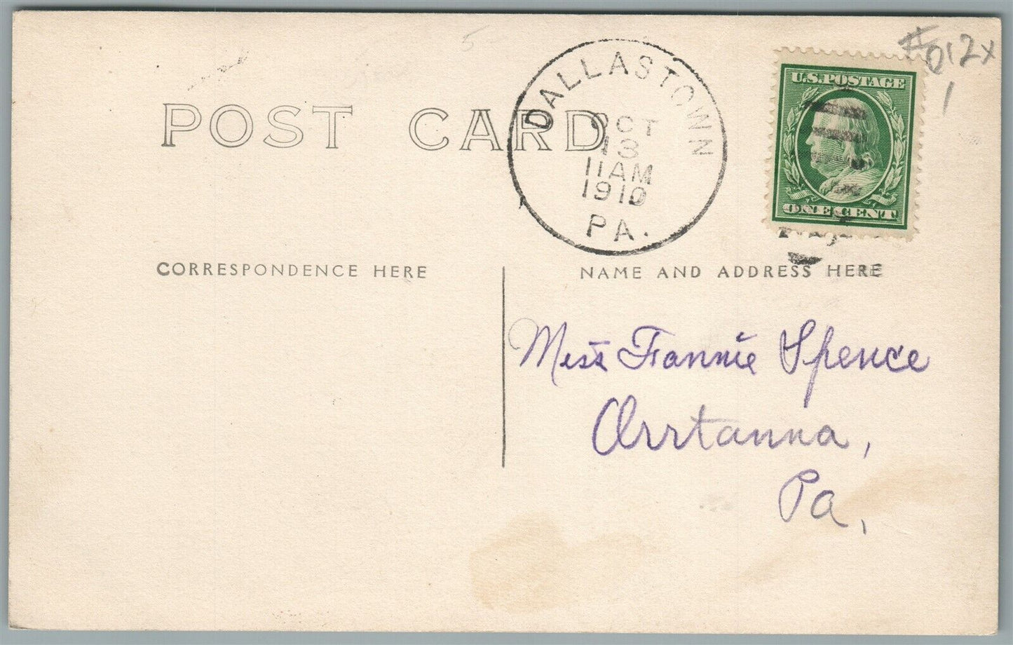 DALLASTOWN PA CHURCH ANTIQUE REAL PHOTO POSTCARD RPPC