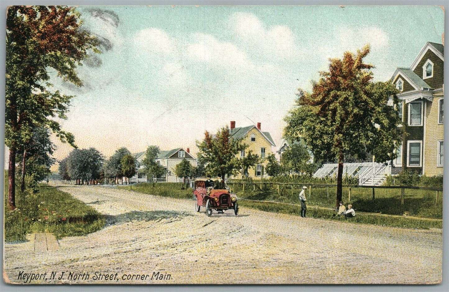 KEYPORT NJ NORTH STREET ANTIQUE POSTCARD