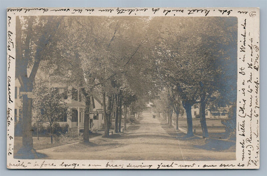 CONNECTICUT STREET SCENE PAINT STORE 1907 ANTIQUE REAL PHOTO POSTCARD RPPC