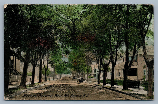 WEST MT.VERNON NY STEVENS AVENUE ANTIQUE POSTCARD